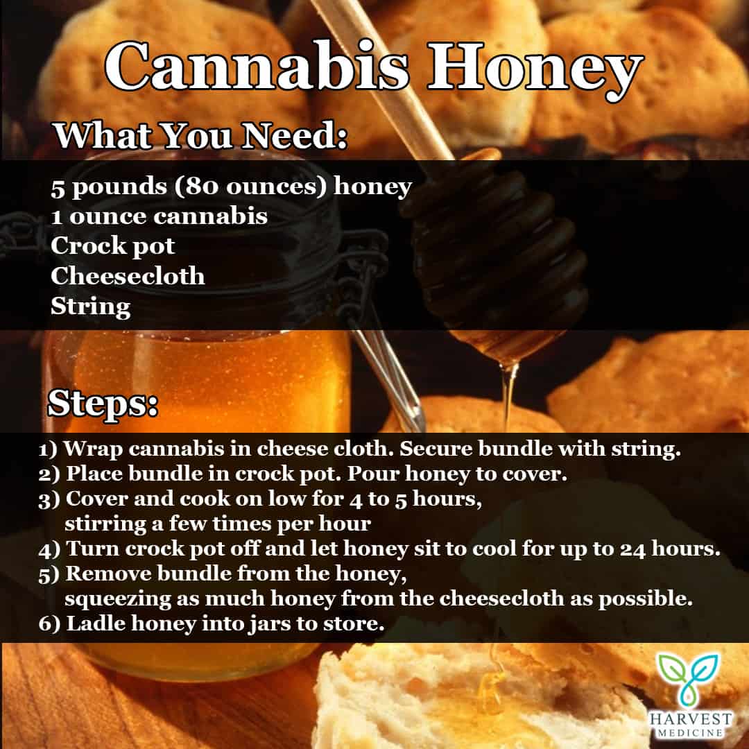 Cannabis Honey Medical Cannabis Recipe Harvest Medicine 