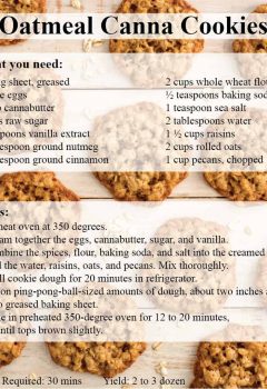 Oatmeal Canna Cookies