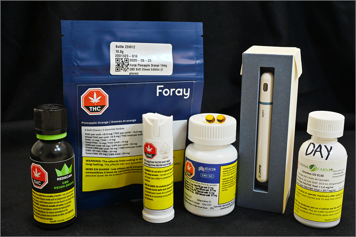 Medical cannabis product format types available to patients. Purchased from licensed producers in Canada.
